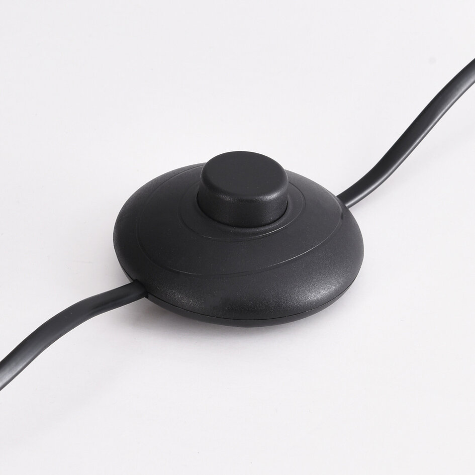 Zwarte vloerlamp met smoke glas - Fyke