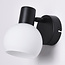 Wandspot Pilou - melkwit glas en zwart
