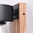 RVS buiten wandlamp in houtlook - Javi