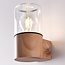 Moderne buitenlamp Juliano in hout look