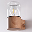 Moderne buitenlamp Juliano in hout look