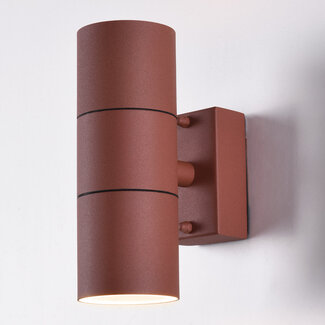 2-lichts wandlamp roestbruin - Giorgia