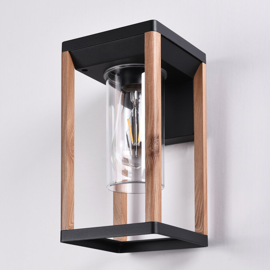 Wandlamp voor buiten in houtoptiek - Pancha