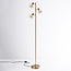 3-lichts vloerlamp Pieta met amber glas - draaibaar