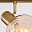 4-lichts draaibare plafondlamp Pela met amber glas