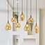 Hanglamp 7-lichts met amber glas - Vivienne