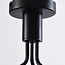 6-lichts plafondlamp Leon - smoke glas met spiegeleffect en zwart