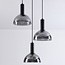 3-lichts hanglamp Fares - smoke glas en zwart