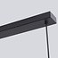 Zwarte hanglamp met smoke glas, 3-lichts - Filiz