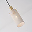 1-lichts hanglamp Valce in wit met gouden details