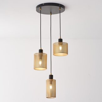 Hanglamp Avery - zwart met goud