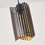 Hanglamp Tablon - zwart met golvend latjes design
