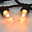 Prikkabel set met 2 watt dimbare LED lampen met grote kap en lens