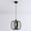Hanglamp Dila - smoke glas met metalen spijlen