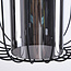 Hanglamp Dila - smoke glas met metalen spijlen