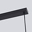 Hanglamp Dilan met smoke glas, 3-lichts - zwart