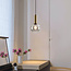 Hanglamp Inara met rookglas, 1-lichts - goud