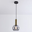 Hanglamp Inara met rookglas, 1-lichts - goud