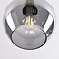 Hanglamp Ischa - smoke glas in appelvorm, goud
