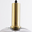 Hanglamp Ischa - smoke glas in appelvorm, goud