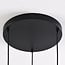 3-lichts hanglamp Ismay - smoke glas in appelvorm, goud