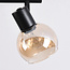 Draaibare plafondspot Phiene met amber glas, 2-lichts