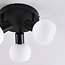 Draaibare plafondlamp met melkwit glas, 3-lichts - Peri