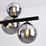 Design hanglamp Ennea in smoke glas met spiegeleffect, 9-lichts
