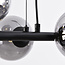 Design hanglamp Ennea in smoke glas met spiegeleffect, 9-lichts