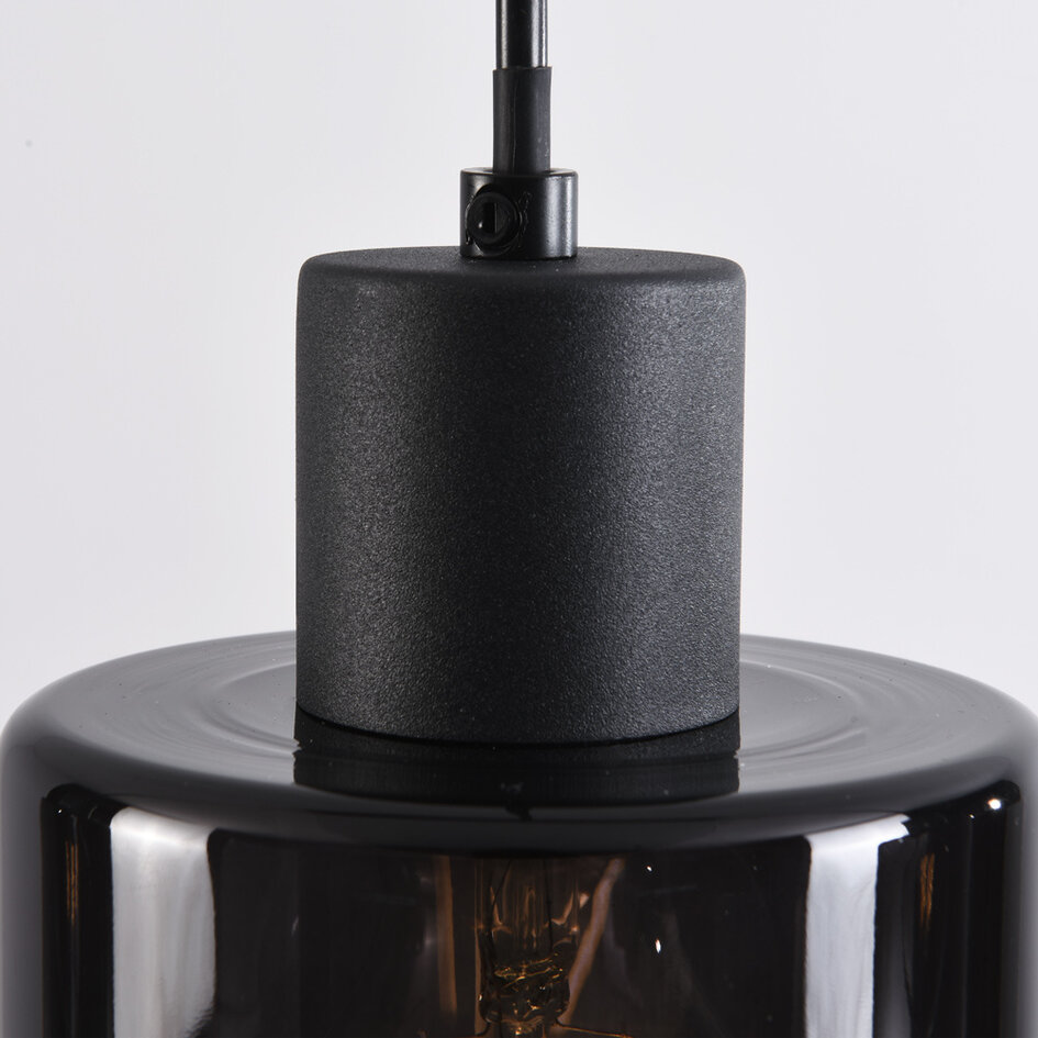 Hanglamp Lyra van smoke glas met verloop, 3-lichts