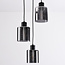3-lichts hanglamp Leana - smoke glas met verloop en zwart