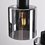 3-lichts hanglamp Leana - smoke glas met verloop en zwart