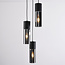 3-lichts hanglamp Ela - smoke glas en zwart