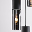 3-lichts moderne hanglamp met smoke glas - Ela