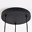 3-lichts hanglamp Ela - smoke glas en zwart
