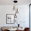 3-lichts hanglamp Imme - smoke glas goud