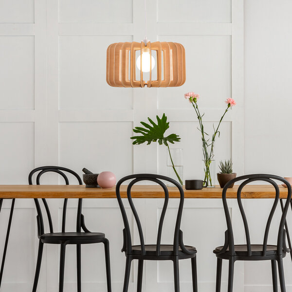 Houten hanglamp Inzai - rond