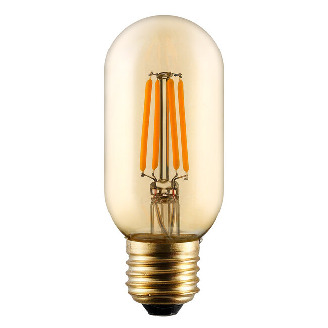 LED filament buislampvan 4W 2200K, amber glas - dimbaar