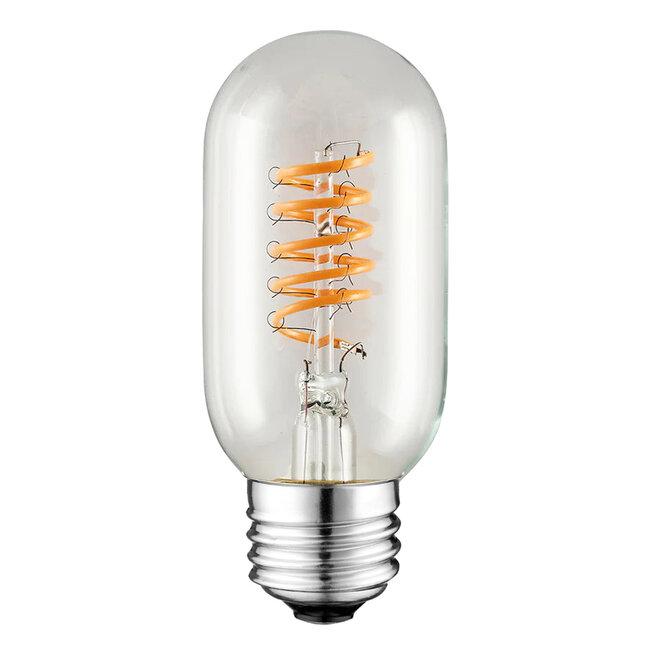 LED filament buislamp 4W, 2700K, helder glas met spiraal - dimbaar