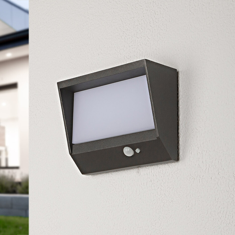 Solar wandlamp voor buiten met sensor Gioia