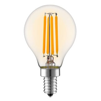 E14 dimbare LED filament lamp met amber glas | 3.5W 2200K