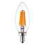 E14 filament kaarslamp LED dimbaar helder 5,5 watt