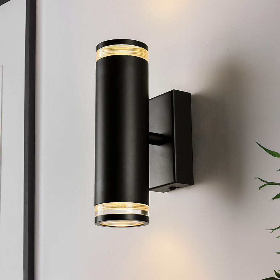 Industriële wandlamp Yara - mat zwart
