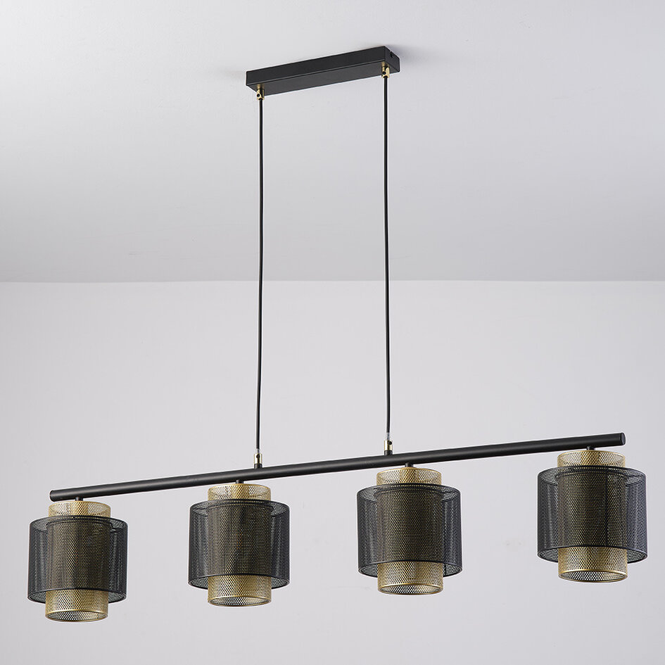 Hanglamp Jennifer - zwart met goud