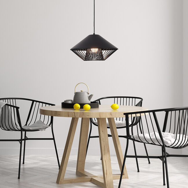 Moderne hanglamp Aiva - zwart