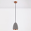 Moderne hanglamp Feis met beton en koperen rand