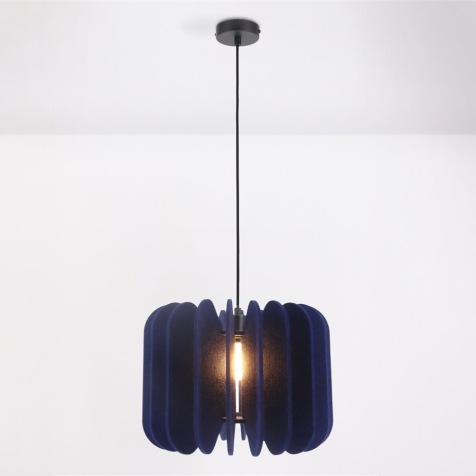 Hanglamp van PET-vilt marineblauw - Benthe