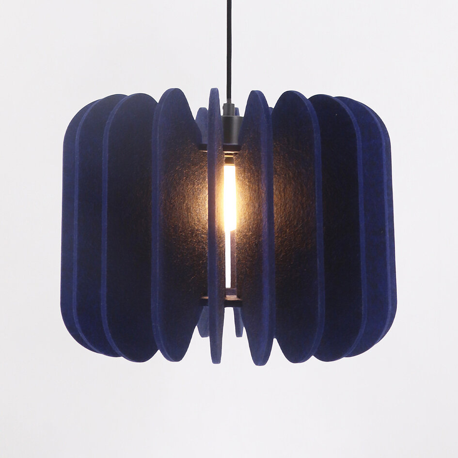 Hanglamp van PET-vilt marineblauw - Benthe