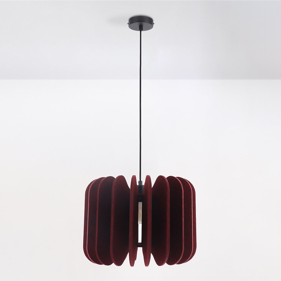 Hanglamp van PET-vilt donkerrood - Benthe