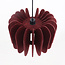 Hanglamp Benthe van PET-vilt in donkerrood